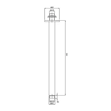 Кронштейн для верхнего душа RGW Shower Panels SP-131  - фото 2