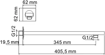 Кронштейн для верхнего душа Wasserkraft A090  - фото 2