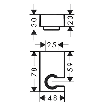 Настенный держатель Hansgrohe Porter E 28387700  - фото 3