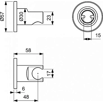 Настенный держатель Ideal Standard IdealRain BC806XG  - фото 4