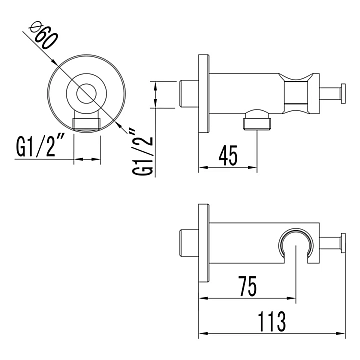 Шланговое подключение Lemark LM1185С держатель для душа  - фото 2