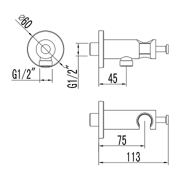 Шланговое подключение Lemark LM3785GM держатель для душа  - фото 2