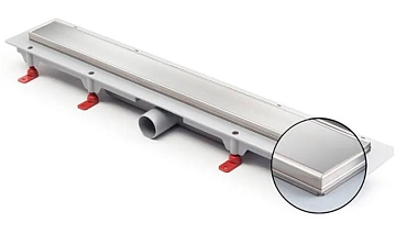 Душевой лоток Azario Klasik AZCH550KN с решеткой 55 см, рамка нержавеющая сталь 