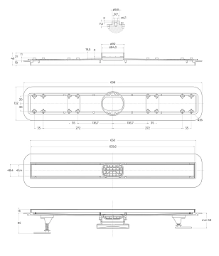 Душевой лоток BelBagno Luce BB-LD-LUCE-70-NERO с решеткой 70 см  - фото 4