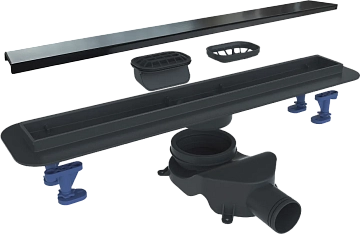 Душевой лоток BelBagno Luce BB-LD-LUCE-90-NERO с решеткой 90 см 