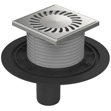 Душевой трап Azario DN50 AZ-384 A 12.2х12.2 см, вертикальный слив 