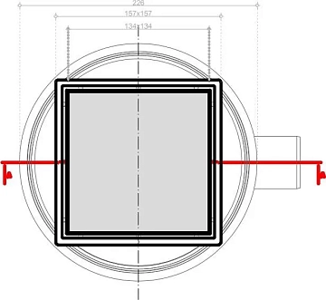 Душевой трап Pestan Confluo Standard White Glass 1 15x15  - фото 5
