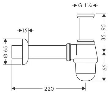 Сифон для биде Hansgrohe 55213000  - фото 3