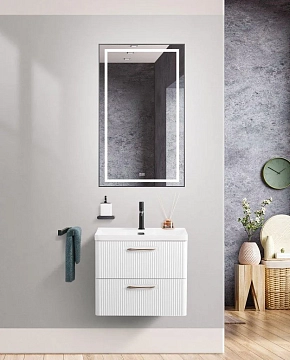Тумба под раковину BelBagno Due 60 подвесная, Bianco Lucido  - фото 2