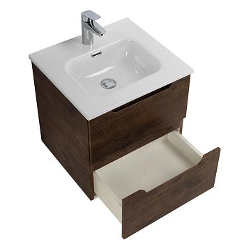 Тумба под раковину BelBagno Etna 50 подвесная, Rovere Moro, 2 ящика  - фото 2