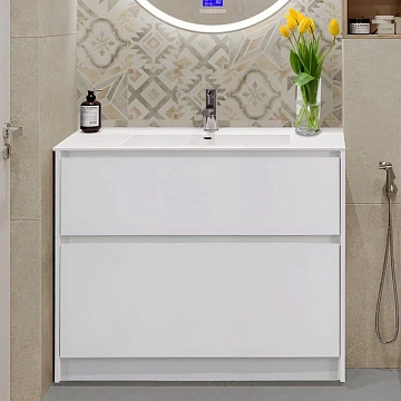 Тумба под раковину BelBagno Kraft 100 напольная, Bianco Opaco  - фото 2