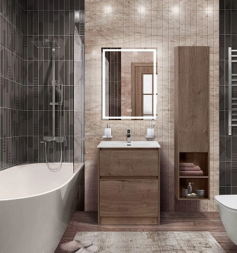 Тумба под раковину BelBagno Kraft 60 напольная, rovere tabacco  - фото 2
