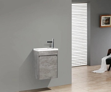 Тумба под раковину BelBagno Pietra Mini 46 L подвесная, stucco cemento  - фото 2