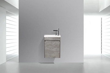 Тумба под раковину BelBagno Pietra Mini 46 L подвесная, stucco cemento  - фото 3