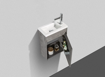 Тумба под раковину BelBagno Pietra Mini 46 L подвесная, stucco cemento  - фото 5