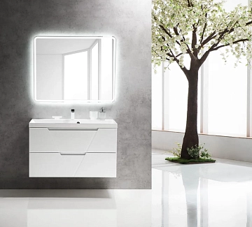 Тумба под раковину BelBagno Vittoria 100 подвесная, bianco lucido  - фото 3