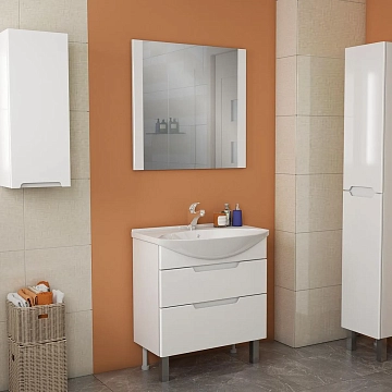 Тумба под раковину Dreja Laguna Plus 105 белый глянец  - фото 2