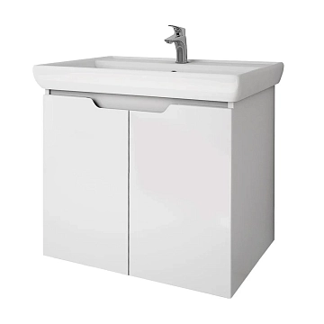 Тумба под раковину Dreja Q Plus (D) 70 белый глянец  - фото 2