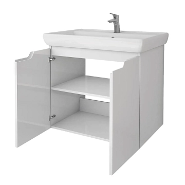 Тумба под раковину Dreja Q Plus (D) 70 белый глянец  - фото 3