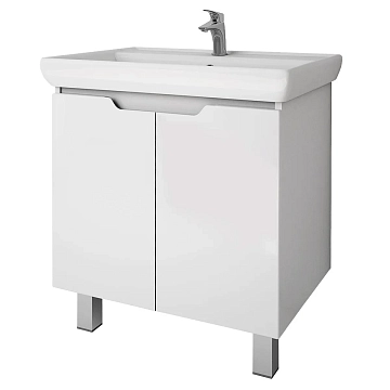 Тумба под раковину Dreja Q Plus (D) 70 белый глянец  - фото 4