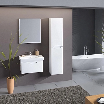 Тумба под раковину Dreja Tiny 60 белый глянец  - фото 4