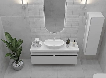 Тумба Armadi Art Flat 120 белая  - фото 4