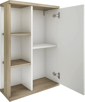 Шкаф Sanflor Ингрид 50 белый матовый/швейцарский вяз  - фото 2