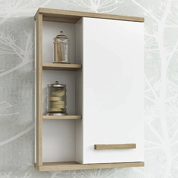Шкаф Sanflor Ингрид 50 белый матовый/швейцарский вяз  - фото 3