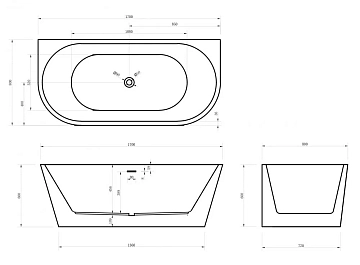 Акриловая ванна Abber AB9216-1.7MW 170x80  - фото 4