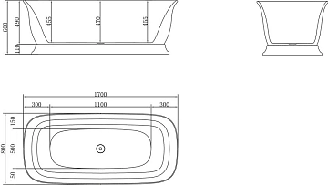 Акриловая ванна BelBagno BB400-1700-800 170х80  - фото 4
