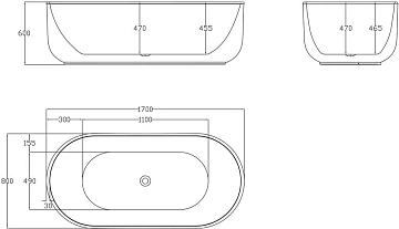 Акриловая ванна BelBagno BB401-1700-800 170х80  - фото 5