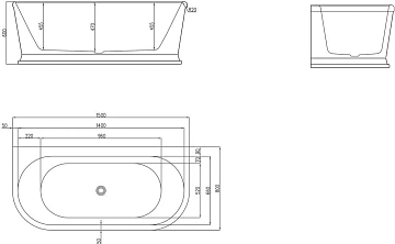 Акриловая ванна BelBagno BB408-1500-800 150х80  - фото 5