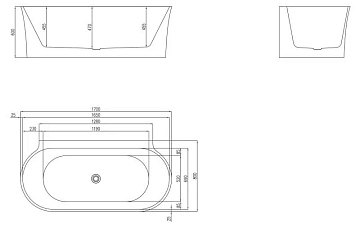 Акриловая ванна BelBagno BB409-1700-800 170х80  - фото 5