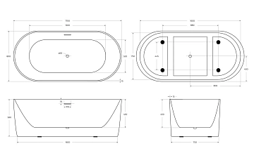 Акриловая ванна BelBagno BB411-1700-800 170х80  - фото 5