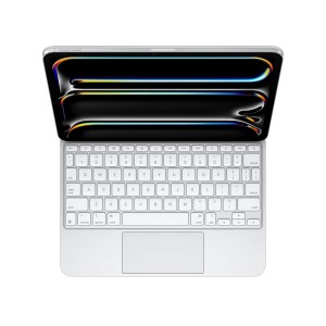 Чехол-клавиатура Apple Magic Keyboard для iPad Pro 11 (2024) White (MWR03) кириллица (лазерная гравировка) + QWERTY Чехол-клавиатура Apple Magic Keyboard для iPad Pro 11 (2024) White (MWR03) кириллица (лазерная гравировка) + QWERTY