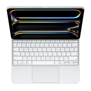 Чехол-клавиатура Apple Magic Keyboard для iPad Pro 13 (2024) White (MWR43) кириллица (лазерная гравировка) + QWERTY Чехол-клавиатура Apple Magic Keyboard для iPad Pro 13 (2024) White (MWR43) кириллица (лазерная гравировка) + QWERTY