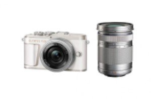 Беззеркальный фотоаппарат Olympus Pen E-PL10 Kit 14-42 EZ + 40-150 R, белый