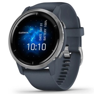 Умные часы Garmin Venu 2 Silver stainless steel bezel with Granite blue case and Silicone band (010-02430-10) Умные часы Garmin Venu 2 Silver stainless steel bezel with Granite blue case and Silicone band (010-02430-10)