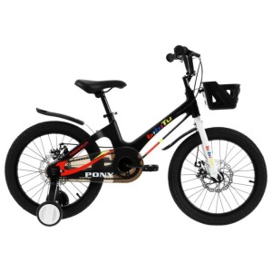 Велосипед 16" BIBITU PONY, чёрный/белый Велосипед 16" BIBITU PONY, чёрный/белый