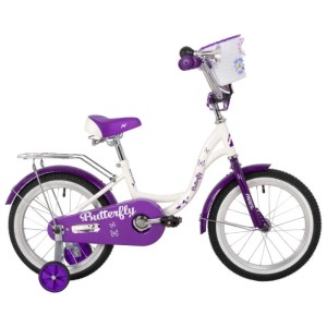 Велосипед 16" Novatrack BUTTERFLY, белый/фиолетовый Велосипед 16" Novatrack BUTTERFLY, белый/фиолетовый