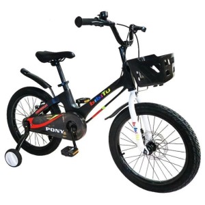 Велосипед 18" BIBITU PONY, чёрный/белый Велосипед 18" BIBITU PONY, чёрный/белый