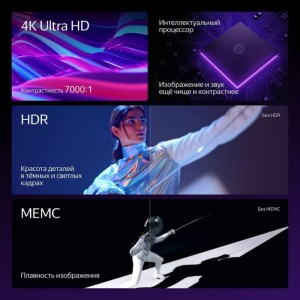 Телевизор Яндекс ТВ Станция с Алисой на YaGPT 50 (YNDX-00092) 50" 4K UHD LED Smart TV