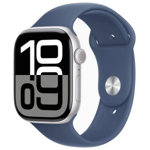 Apple Watch Series 10 GPS 46mm Silver Aluminium Case with Denim Sport Band Apple Watch Series 10 GPS 46mm Silver Aluminium Case with Denim Sport Band