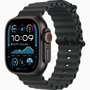 Apple Watch Ultra 2 GPS + Cellular 49mm Black Titanium Case with Black Ocean Band Apple Watch Ultra 2 GPS + Cellular 49mm Black Titanium Case with Black Ocean Band
