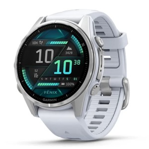 Умные часы Garmin fenix 8 – 43 mm AMOLED Silver with Whitestone Silicone band (010-02903-00)