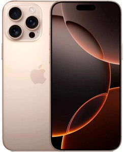 Смартфон Apple iPhone 16 Pro Max 256 ГБ, Dual: nano SIM + eSIM, пустынный титан Смартфон Apple iPhone 16 Pro Max 256 ГБ, Dual: nano SIM + eSIM, пустынный титан