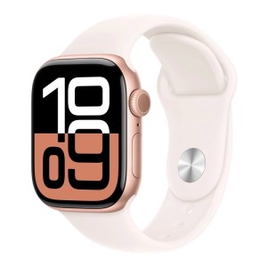 Умные часы Apple Watch Series 10 GPS, 42mm Rose Gold Aluminium Case with Light Blush Sport Band - M/L Умные часы Apple Watch Series 10 GPS, 42mm Rose Gold Aluminium Case with Light Blush Sport Band - M/L
