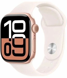 Часы Apple Watch Series 10 46 mm Aluminum Case Rose Gold with Light Blush Sport Band M/L Часы Apple Watch Series 10 46 mm Aluminum Case Rose Gold with Light Blush Sport Band M/L