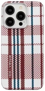 Чехол Pitaka MagEZ Case 4 for iPhone 15 Pro Max (KI1502PRWB), (Red/White/Blue Lines) Red Чехол Pitaka MagEZ Case 4 for iPhone 15 Pro Max (KI1502PRWB), (Red/White/Blue Lines) Red