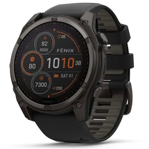 Умные часы Garmin fenix 8 – 51 mm Solar Sapphire carbon gray DLC titanium with black/pebble gray silicone (010-02907-11) Умные часы Garmin fenix 8 – 51 mm Solar Sapphire carbon gray DLC titanium with black/pebble gray silicone (010-02907-11)